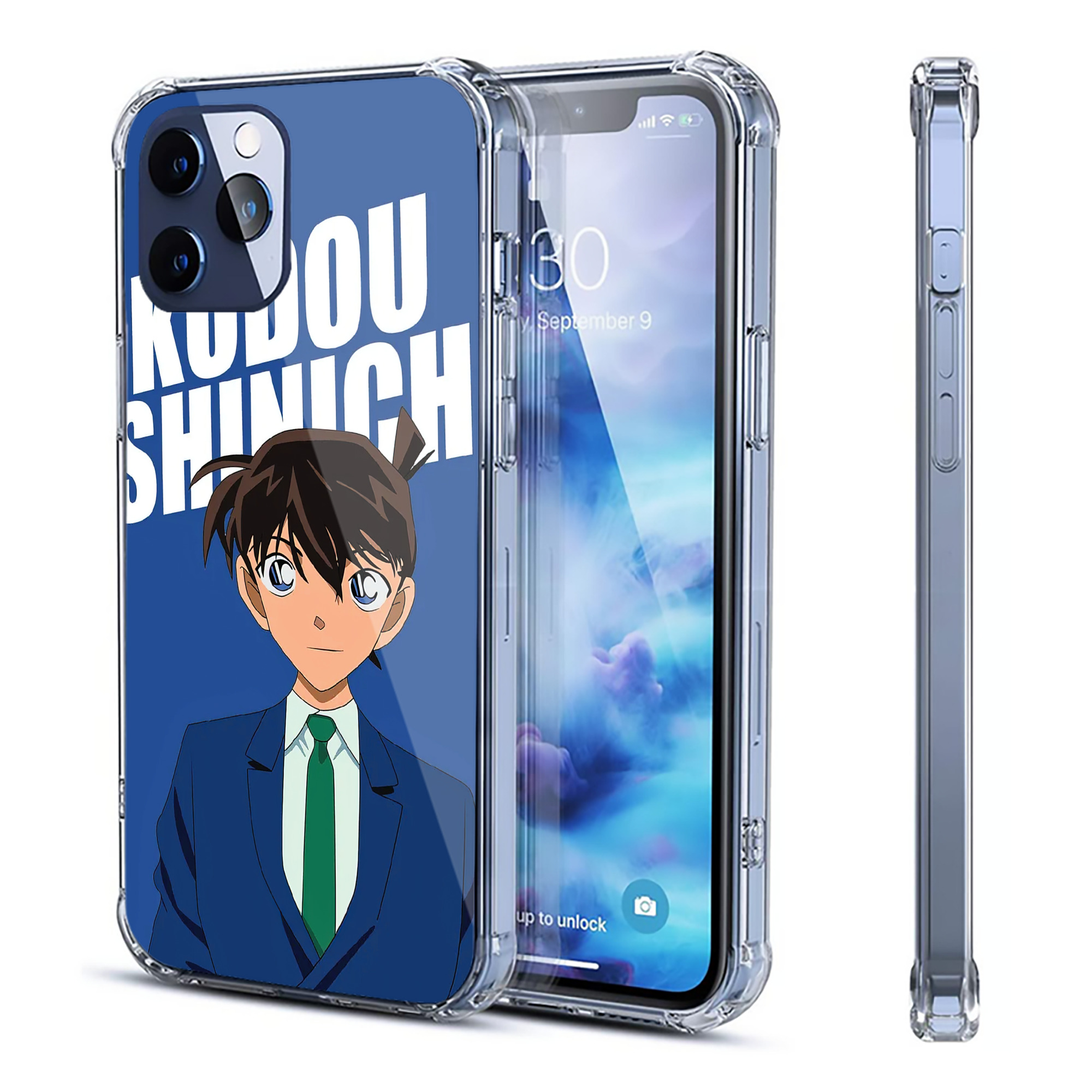 （画像用） 名探偵コナン Detective Conan 【iPhone 12シリーズ対応】透明スマホケース（クリアソフトケース）